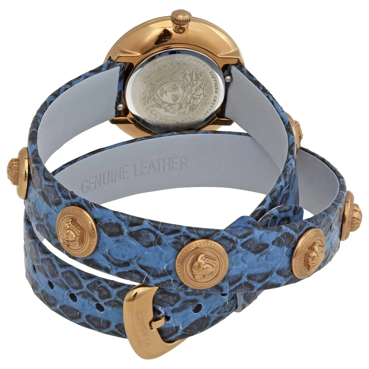 Versace Medusa Stud Icon Quartz Rose Gold Dial Ladies Watch VERF00418