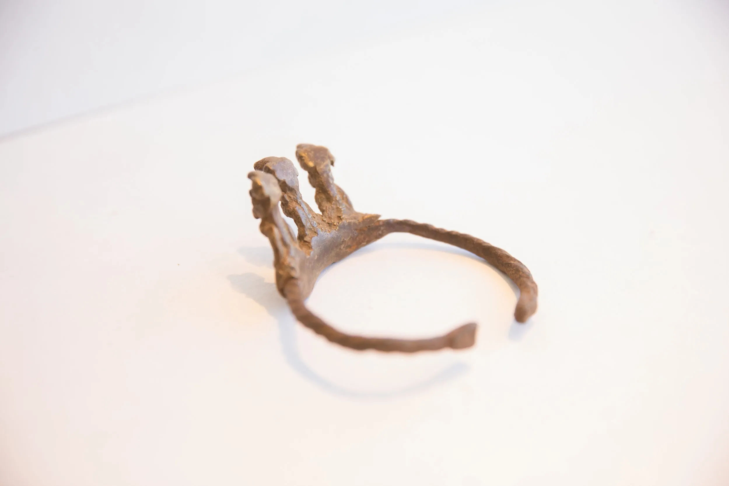 Vintage African Baole Dogon Figurine Cuff Bracelet