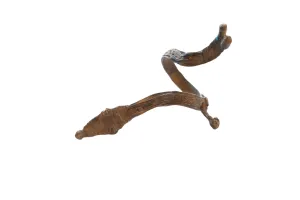 Vintage African Bronze Snake Arm Cuff with Rider