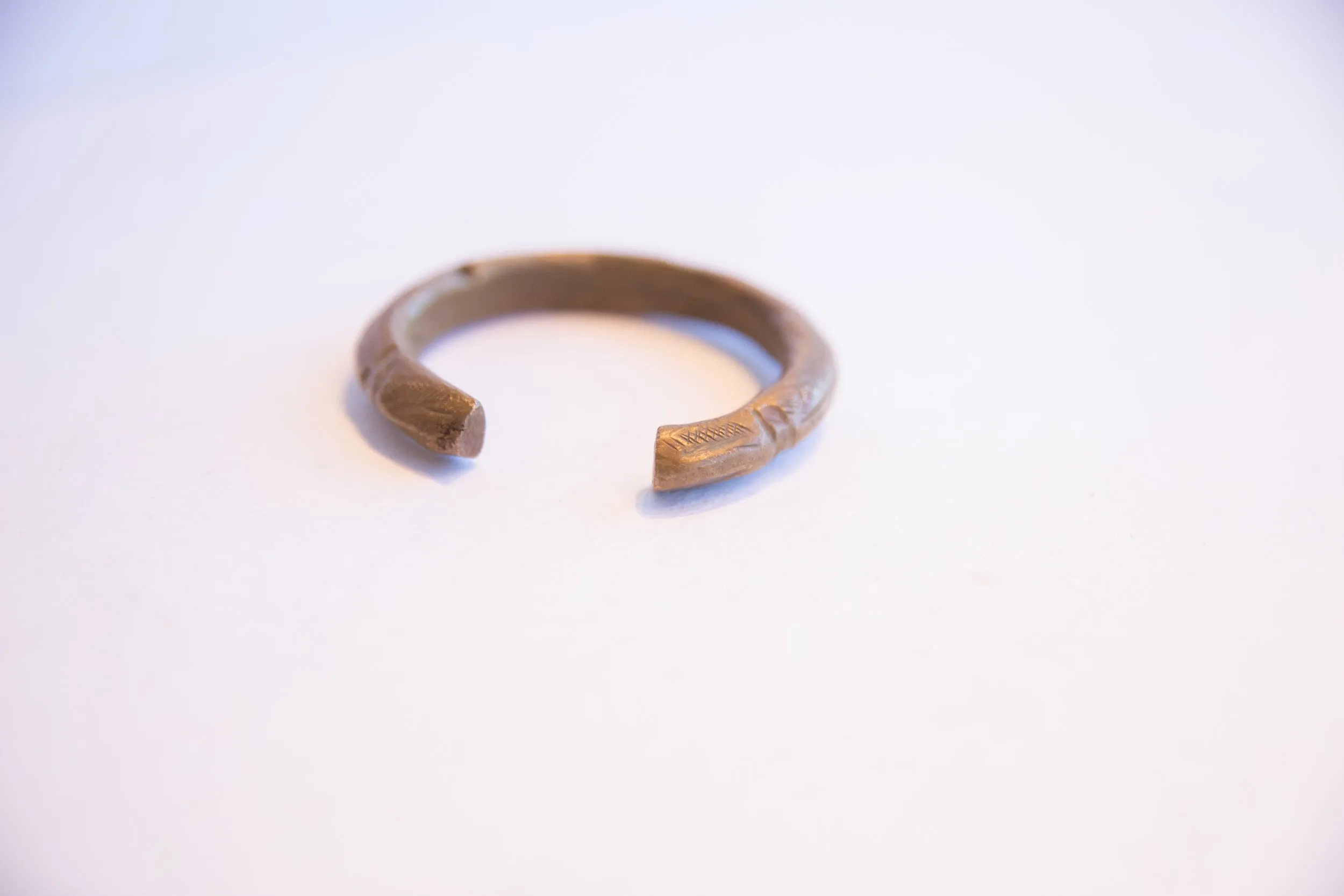 Vintage African Small Bronze Cuff Bracelet