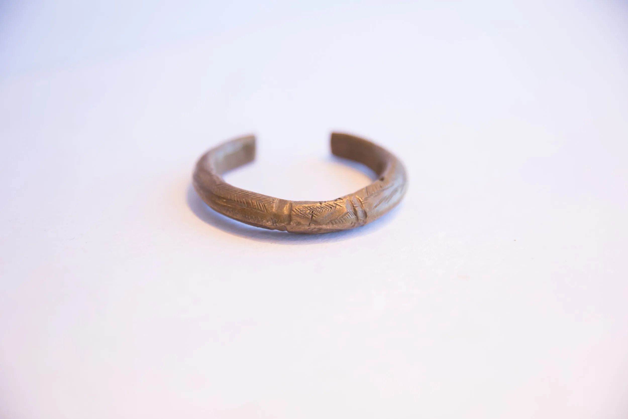 Vintage African Small Bronze Cuff Bracelet