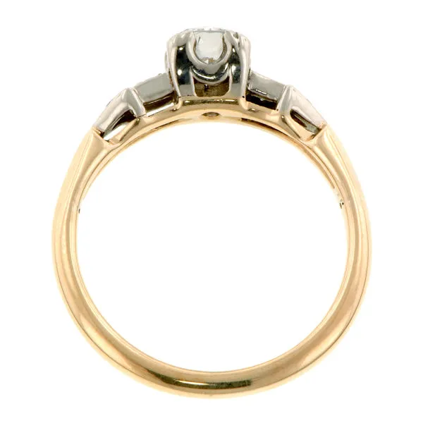 Vintage Engagement Ring, RBC 0.44ct