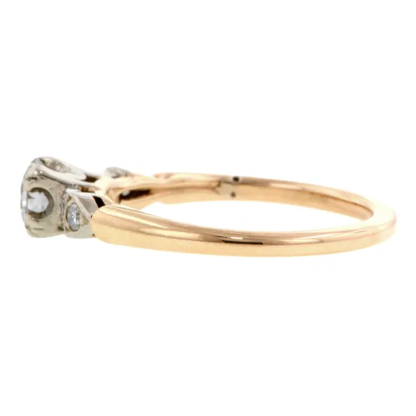 Vintage Engagement Ring, RBC 0.44ct