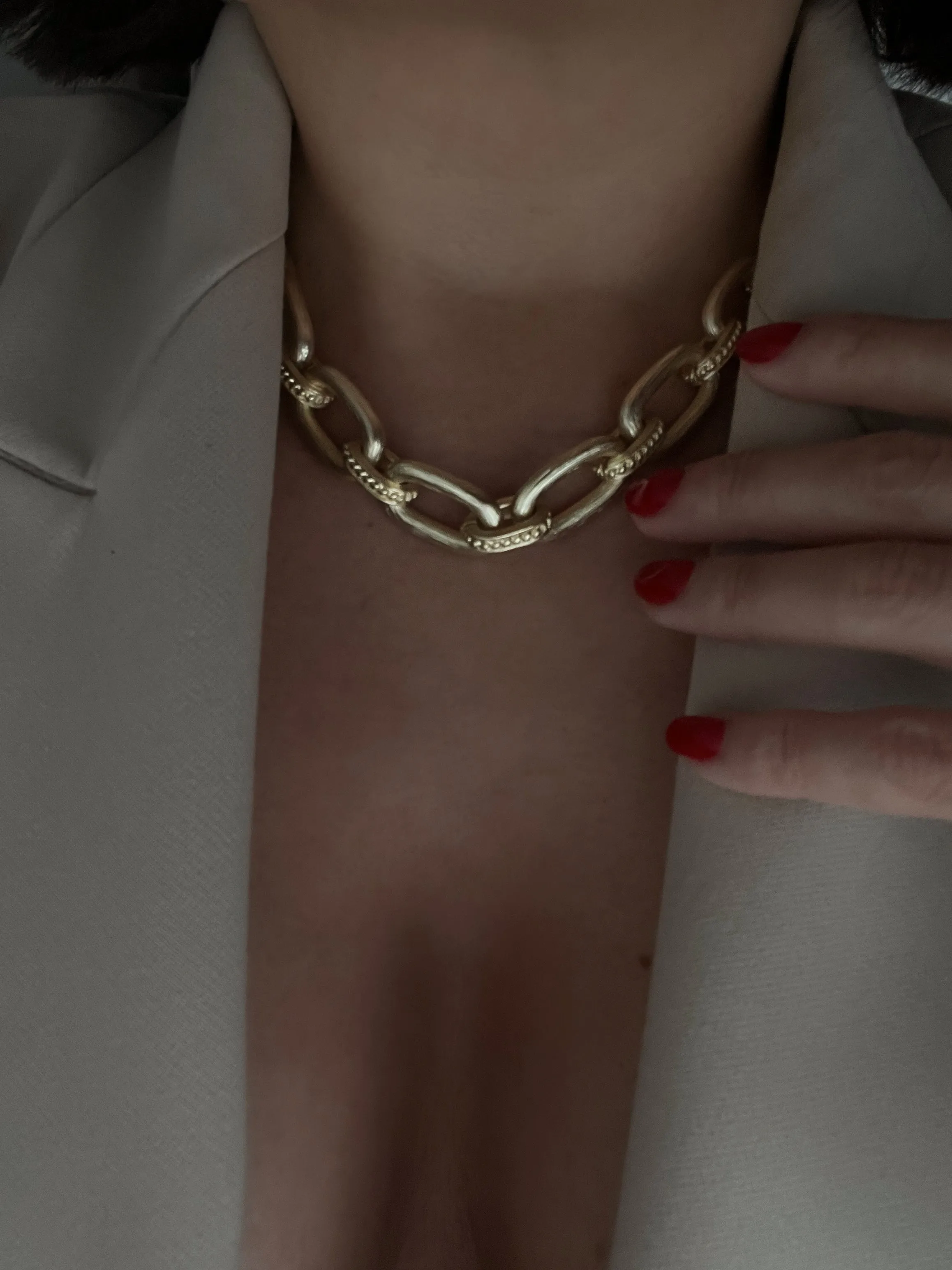 Vintage Matte Gold Chain Necklace