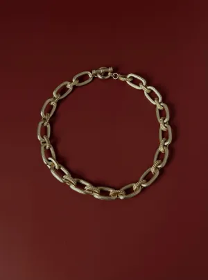 Vintage Matte Gold Chain Necklace