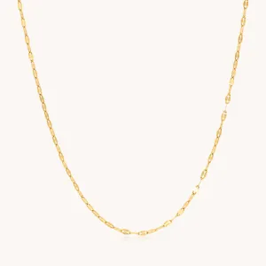Vita Textured Link Chain Necklace, Gold