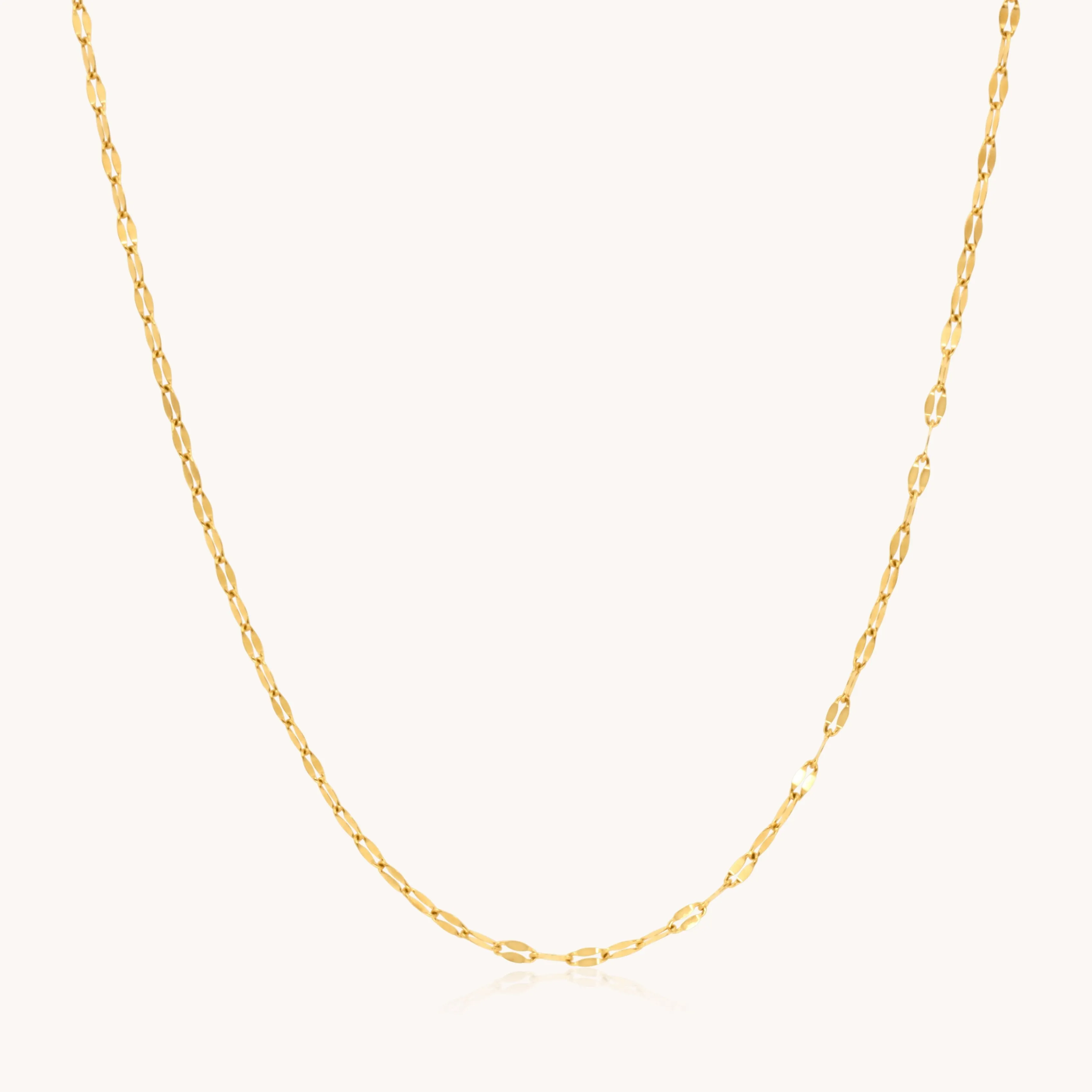Vita Textured Link Chain Necklace, Gold