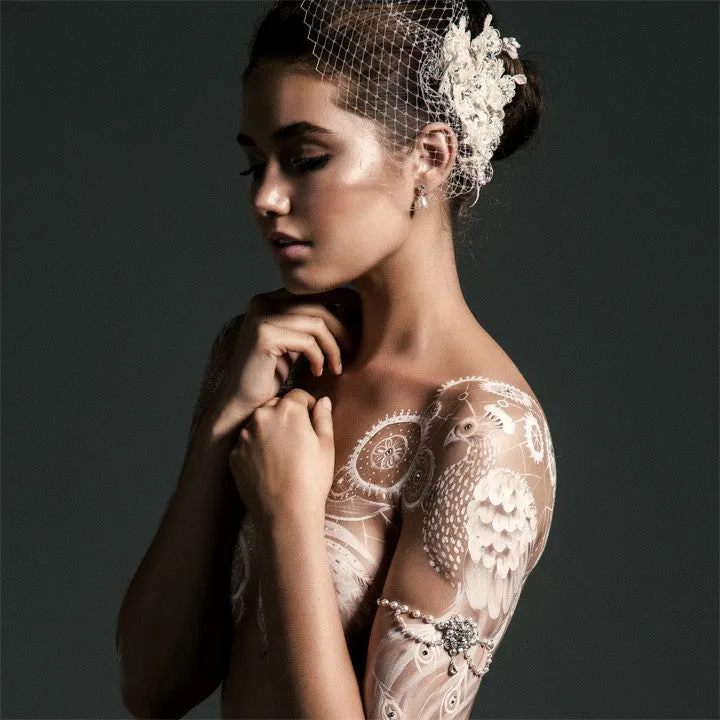 wedding armband - pretty Eloise pearl drape by Kezani