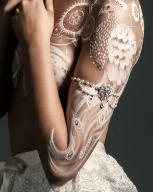 wedding armband - pretty Eloise pearl drape by Kezani