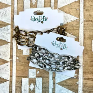 West & Co Three Strand Chain Bracelet
