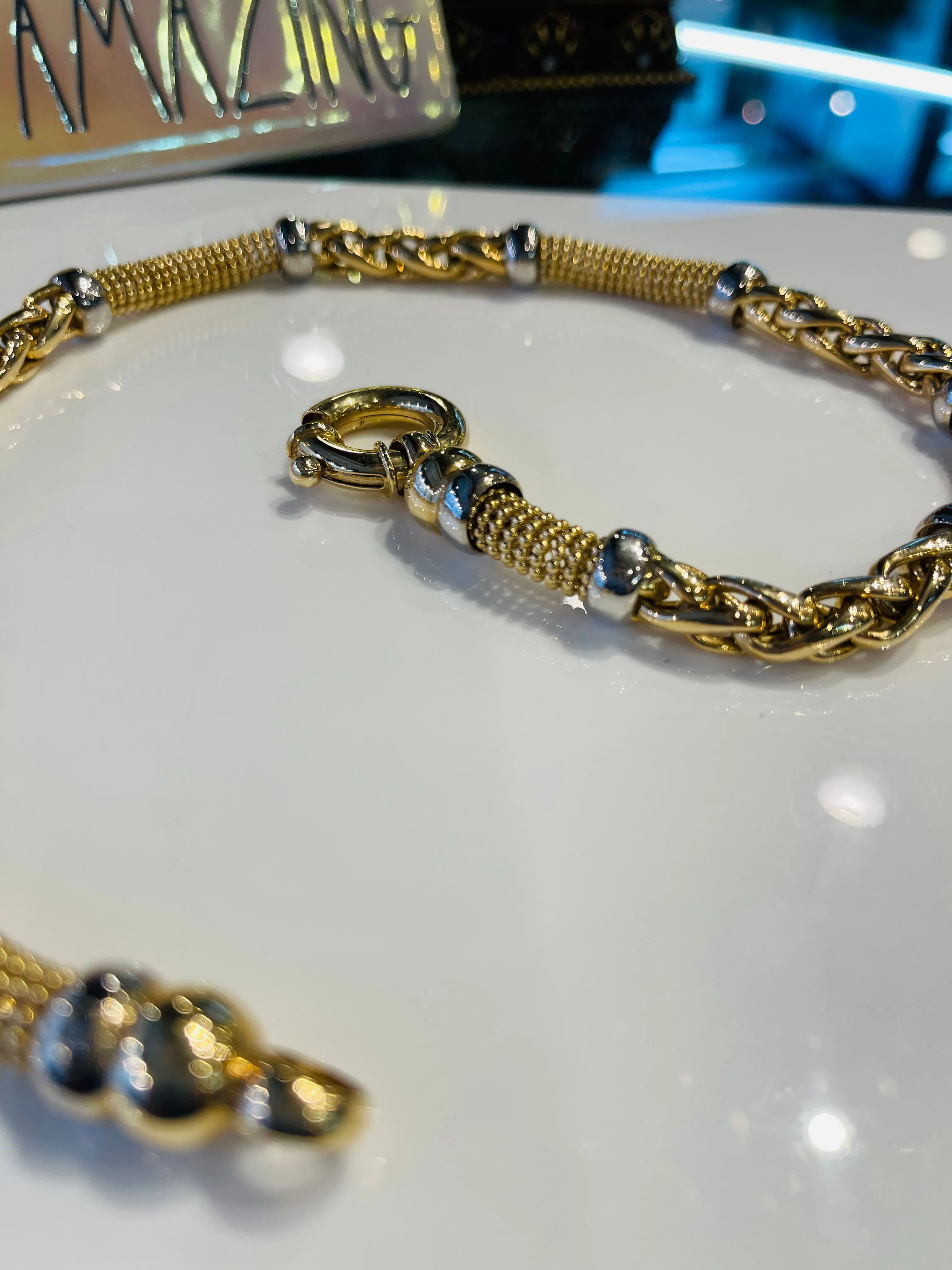 Wheat Popcorn Link Chain