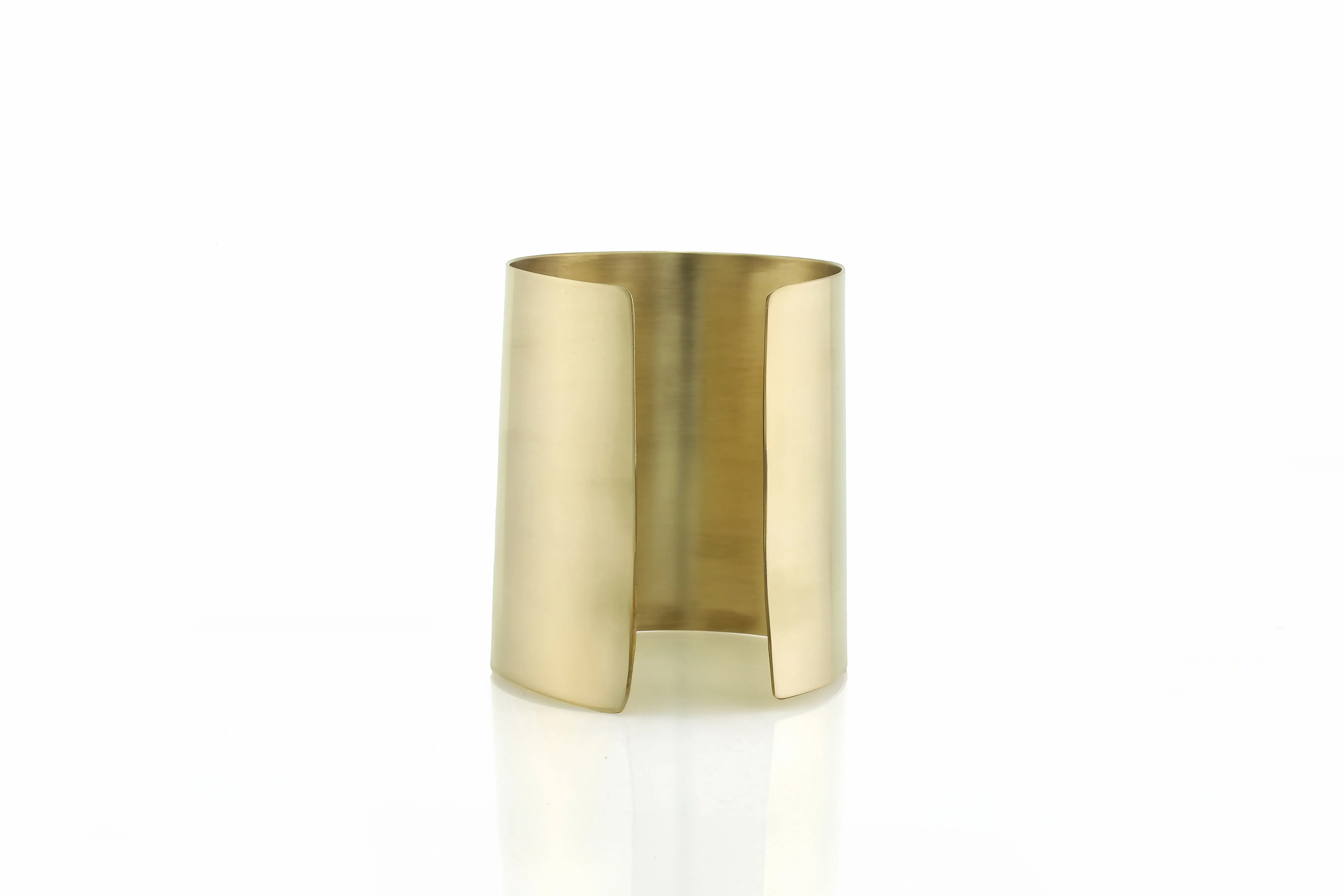 Wide 14k Gold Large Open Cuff Bracelet