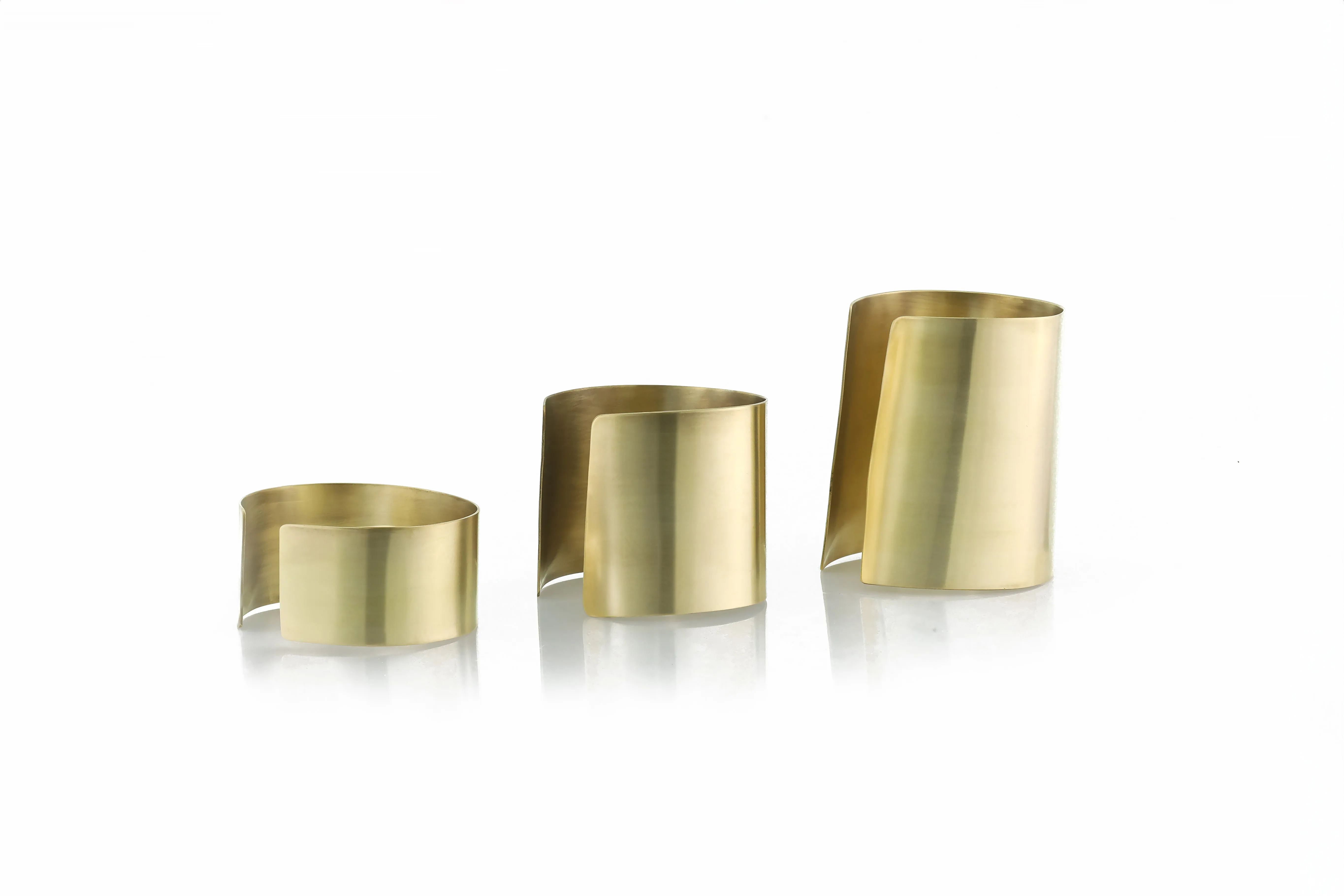 Wide 14k Gold Large Open Cuff Bracelet