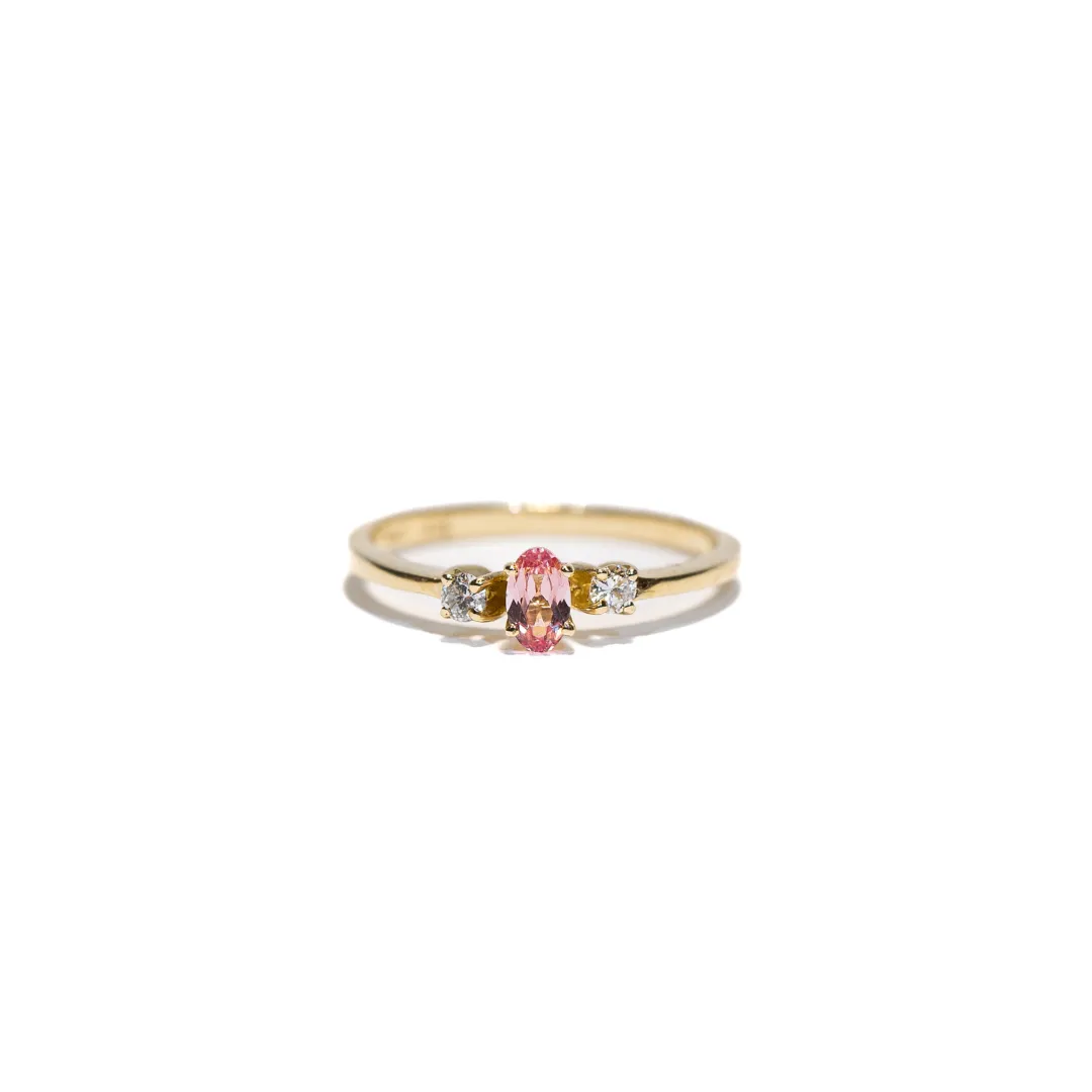 Women's diamond and sapphire ring