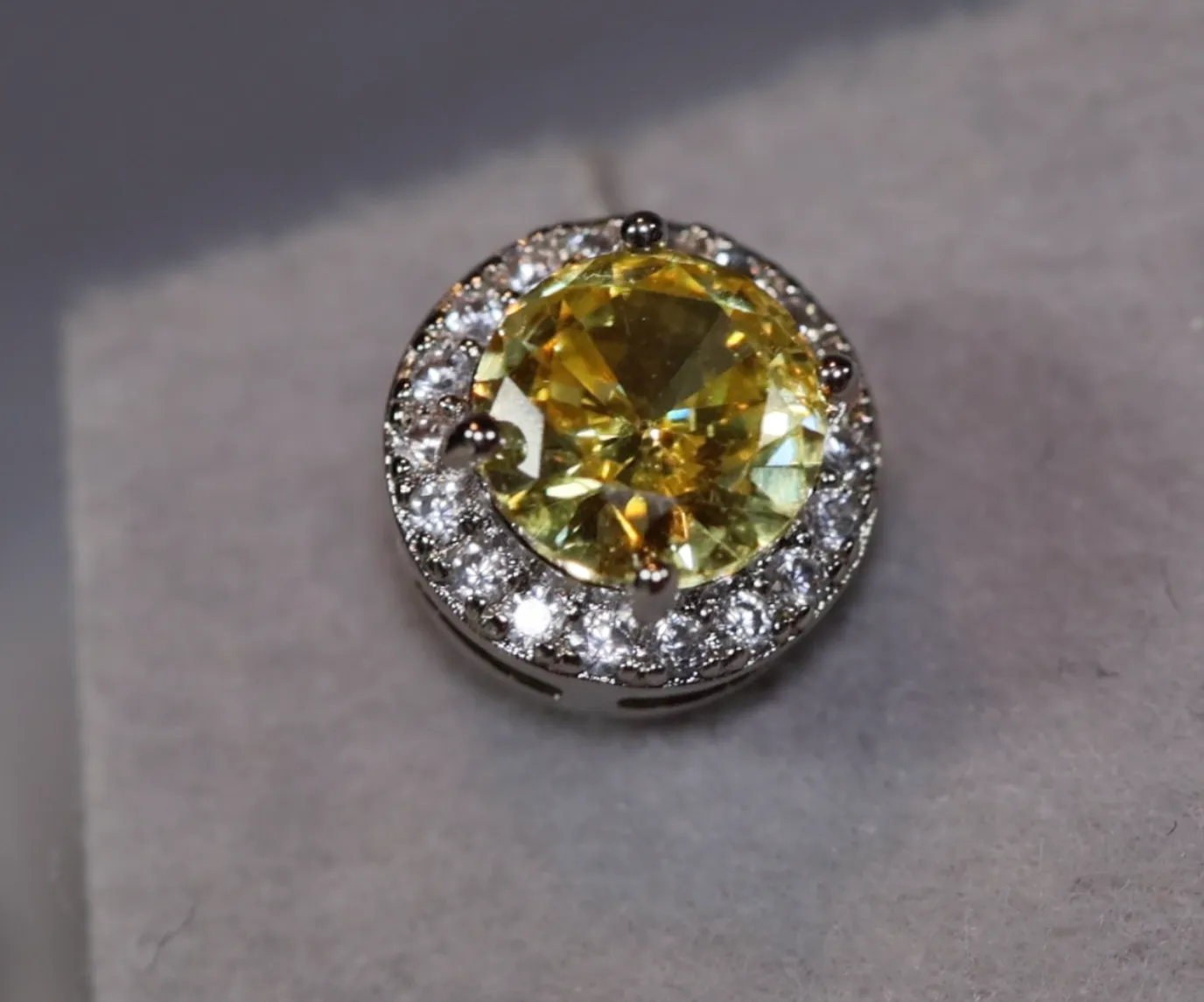 Yellow Diamond Earrings | Canary Yellow Earrings | Yellow Diamond Ear Studs | Stud Earrings | Diamond Ear Studs