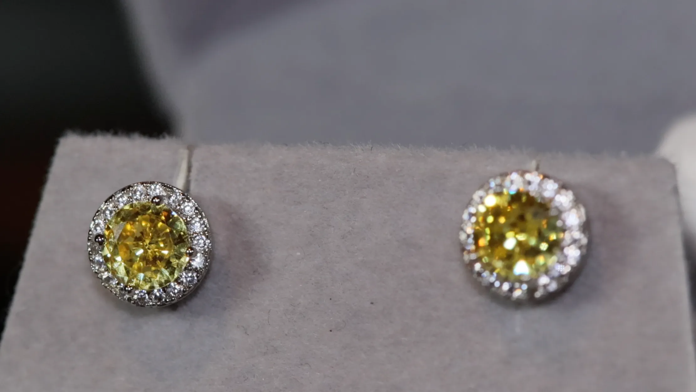 Yellow Diamond Earrings | Canary Yellow Earrings | Yellow Diamond Ear Studs | Stud Earrings | Diamond Ear Studs