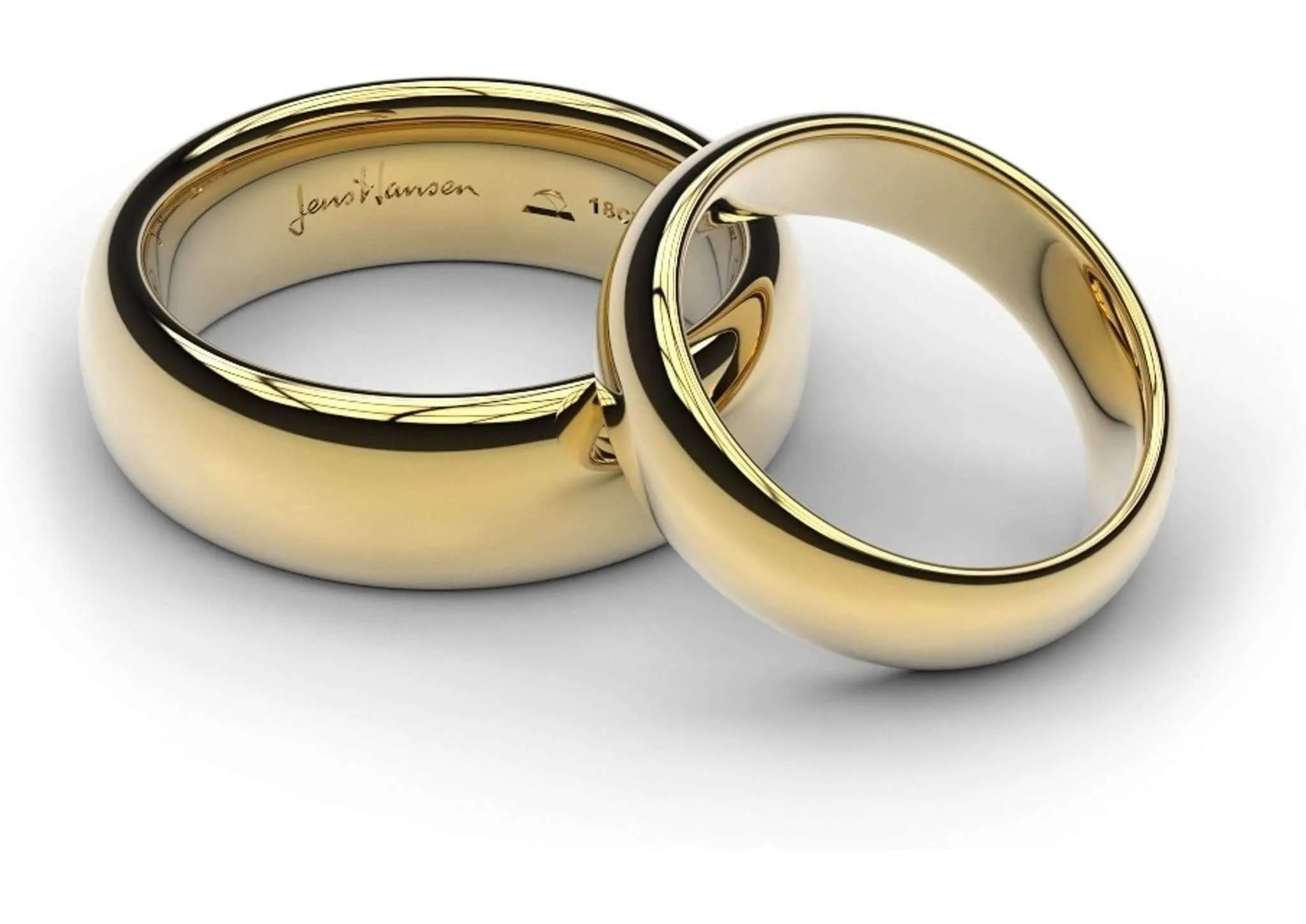Yellow Gold Movie Rings Set