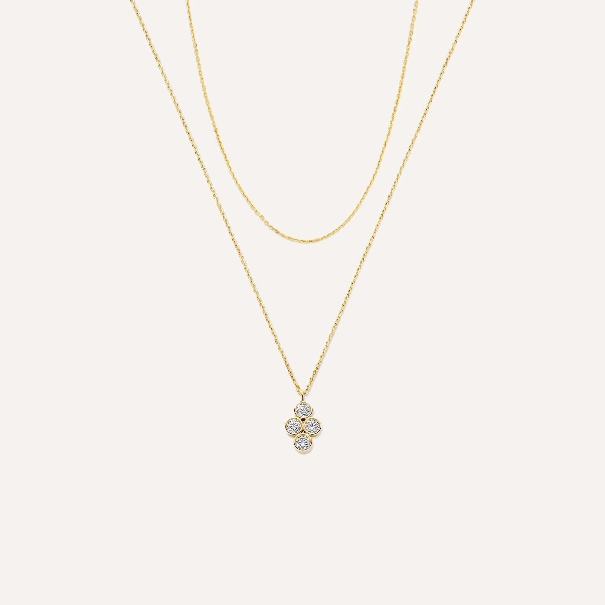 Zirconia Flower Essential Necklaces Set