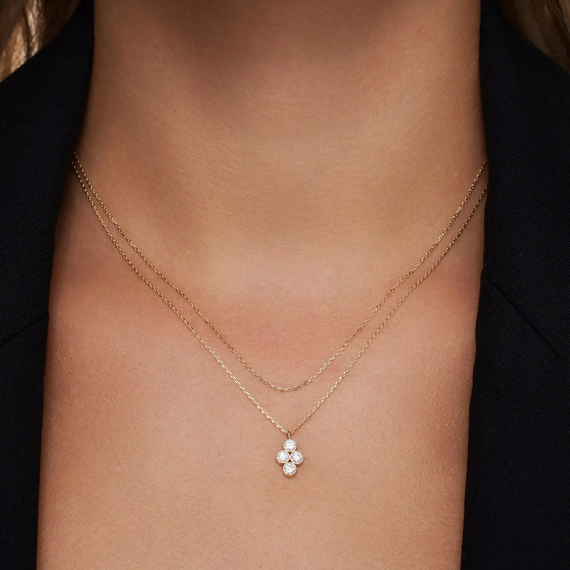 Zirconia Flower Essential Necklaces Set