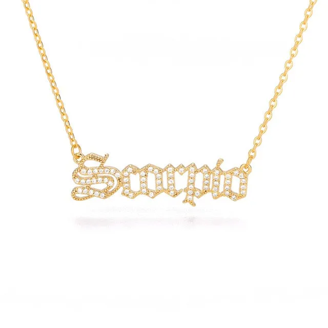 Zodiac Sign Rhinestone Necklace