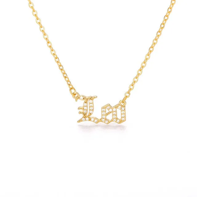 Zodiac Sign Rhinestone Necklace