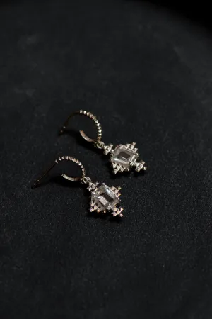 Zoe & Morgan Reya Earrings - 925 Sterling Silver/White Topaz